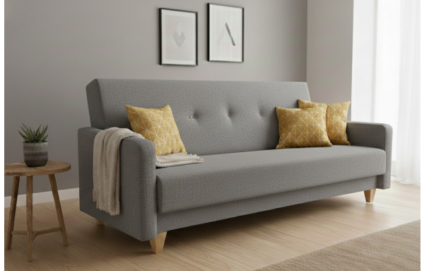 Wersalka Adam soro 90 na sprężynach z funkcją spania i pojemnikiem